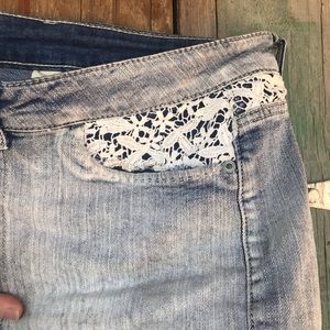 Faded Glory Shorts with Lace Detail